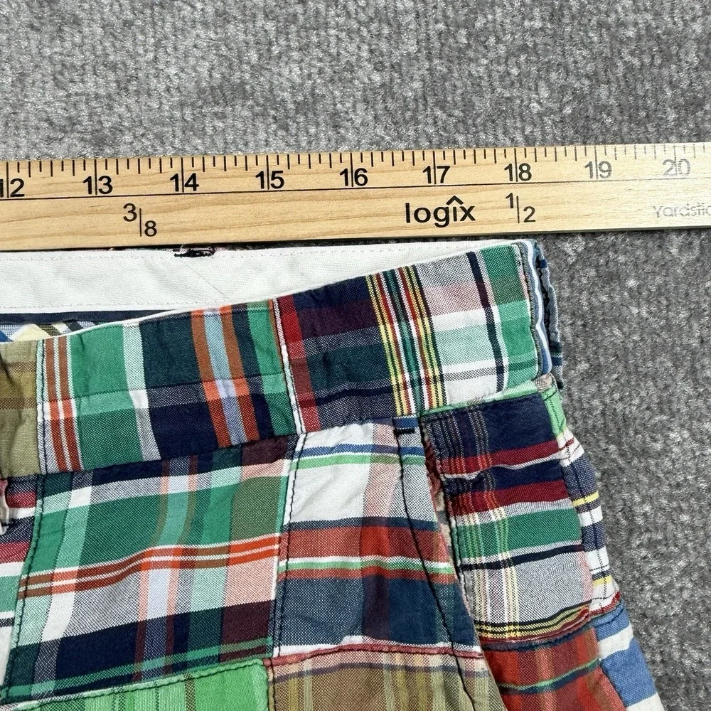 Polo‎ Ralph Lauren Shorts Men's 36 Patchwork Chino Madras Preppy Beach Coastal